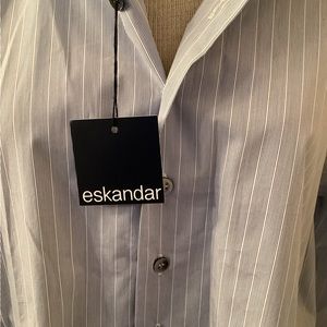Haut En Soie 100% Eskandar Taille (1) Couleur Soleil - Col Double Stand, Longueur 30", Neuf étiqueté